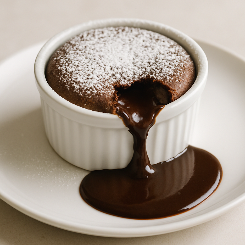 Chocolate Lava Cake with Chocolate Sauce