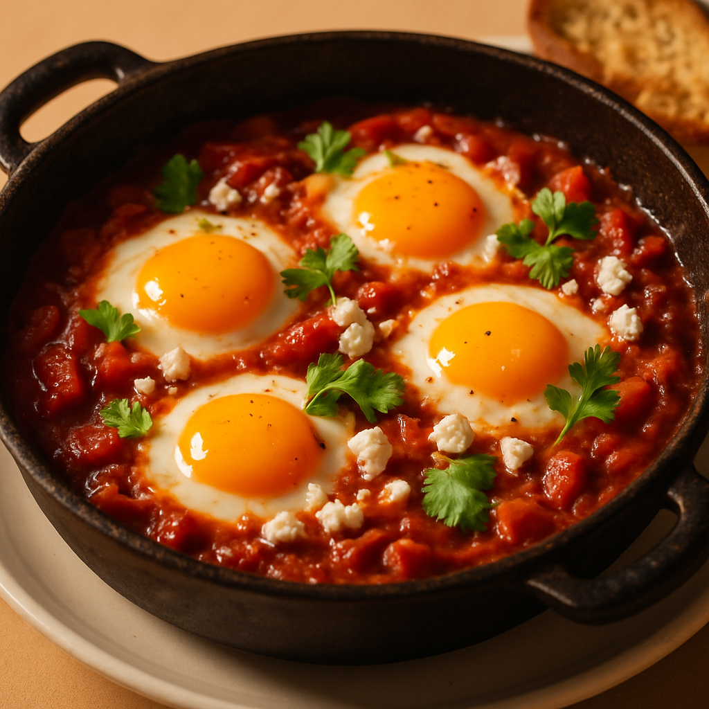 Mediterranean Shakshuka with Feta and Fresh Herbs