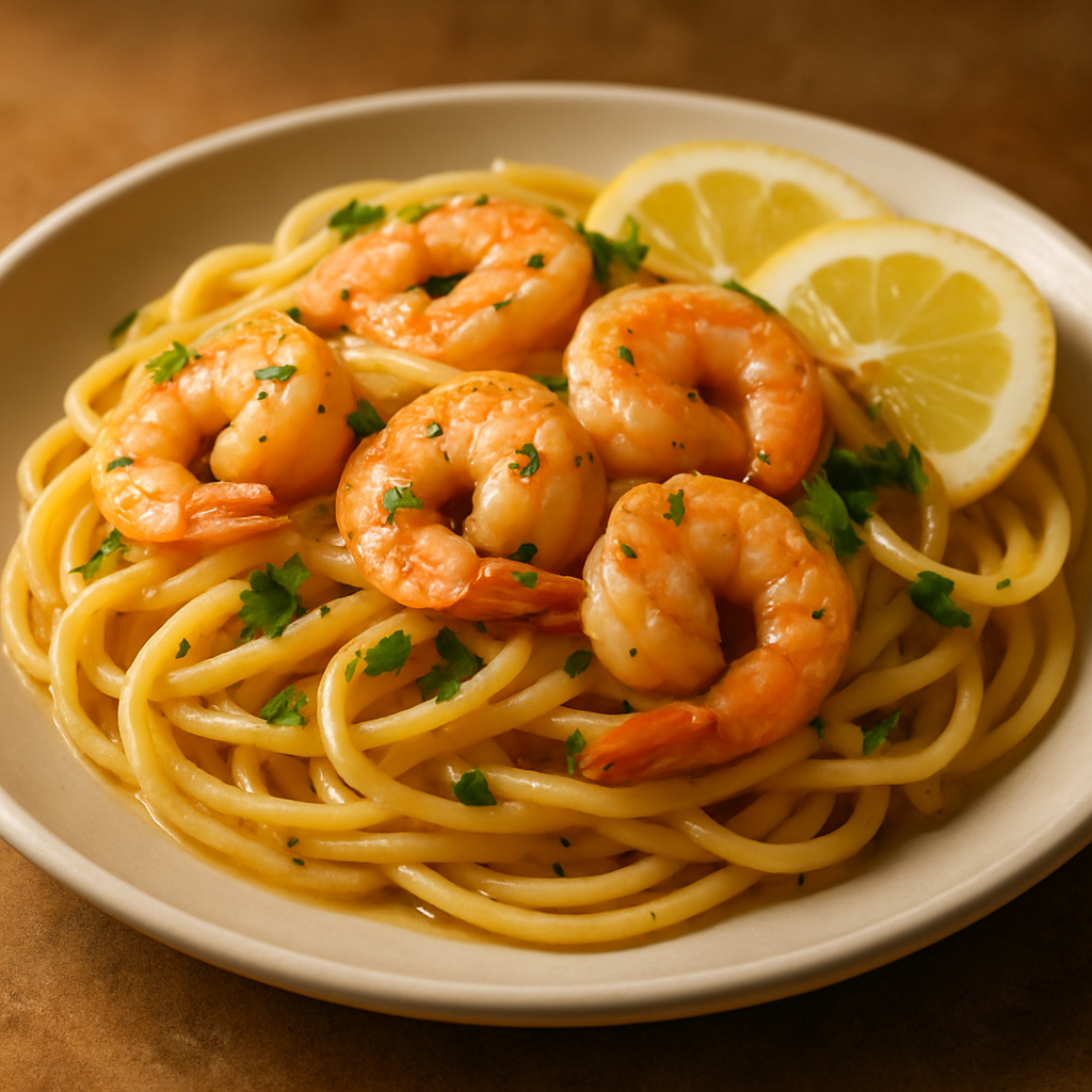 Shrimp Scampi with Linguine