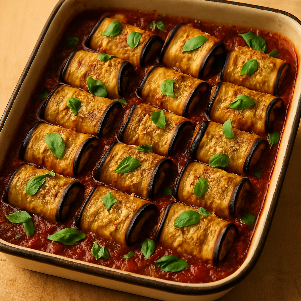Vegan Eggplant Rollatini with Cashew Ricotta