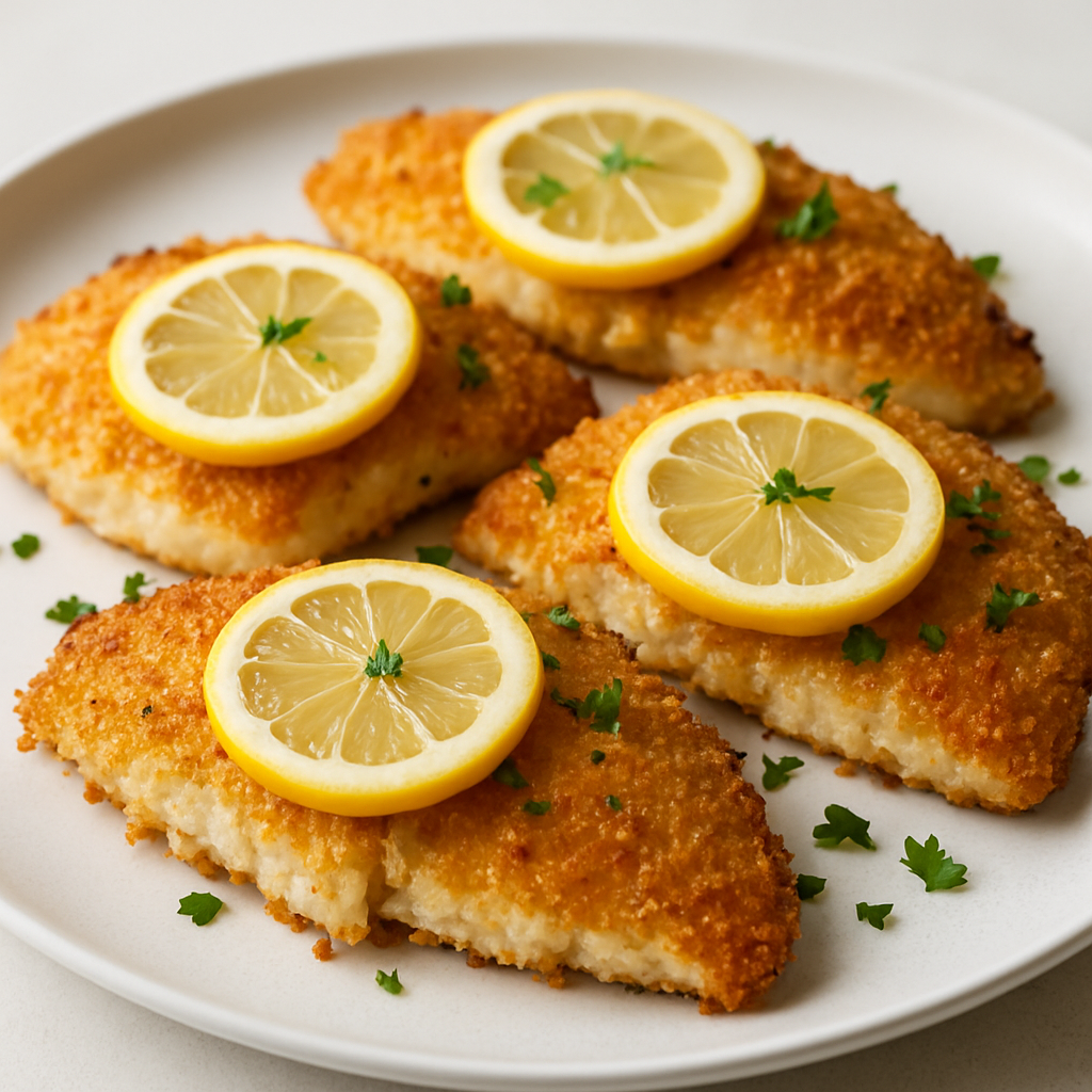 Crispy Baked Tilapia with Lemon and Herb Panko Crust