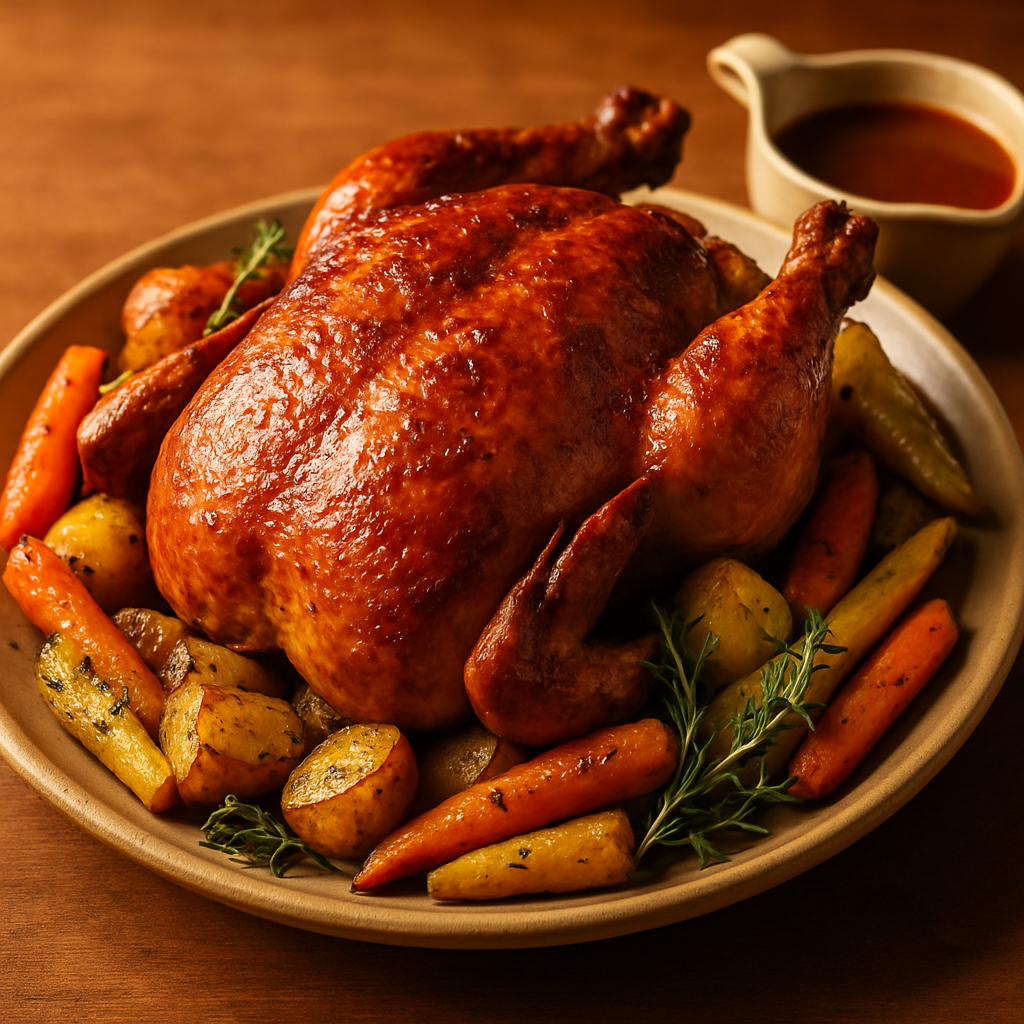 Classic Roasted Chicken with Root Vegetables