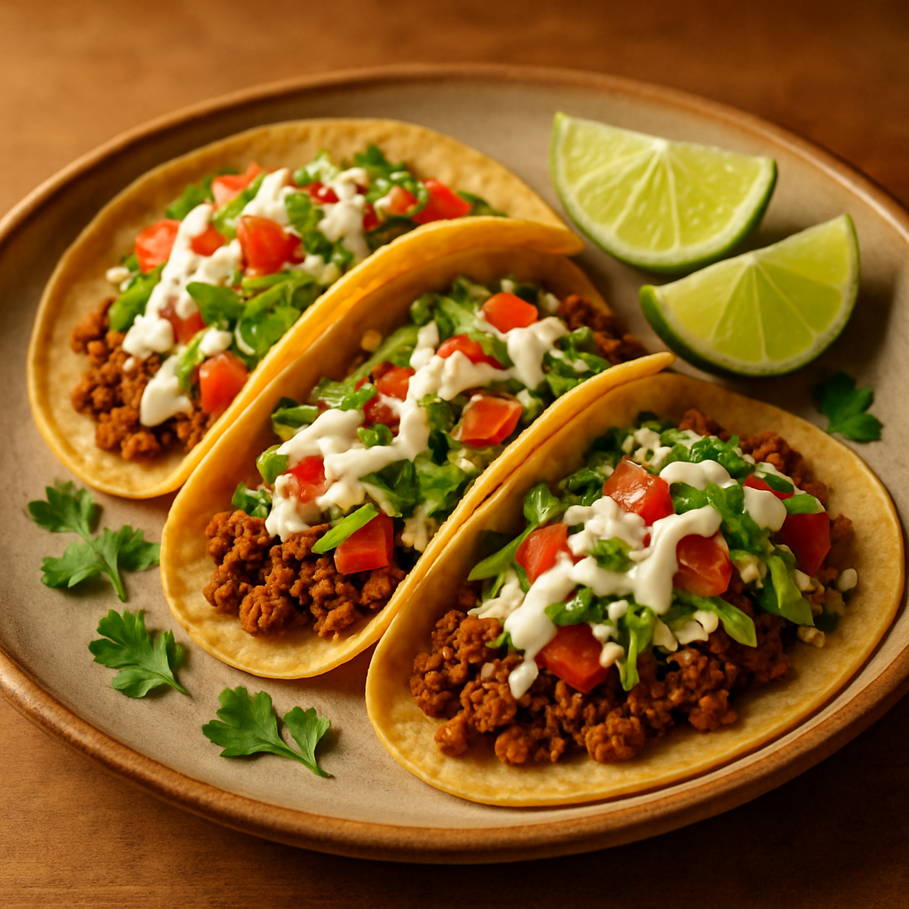 Classic Ground Beef Tacos with Fresh Toppings