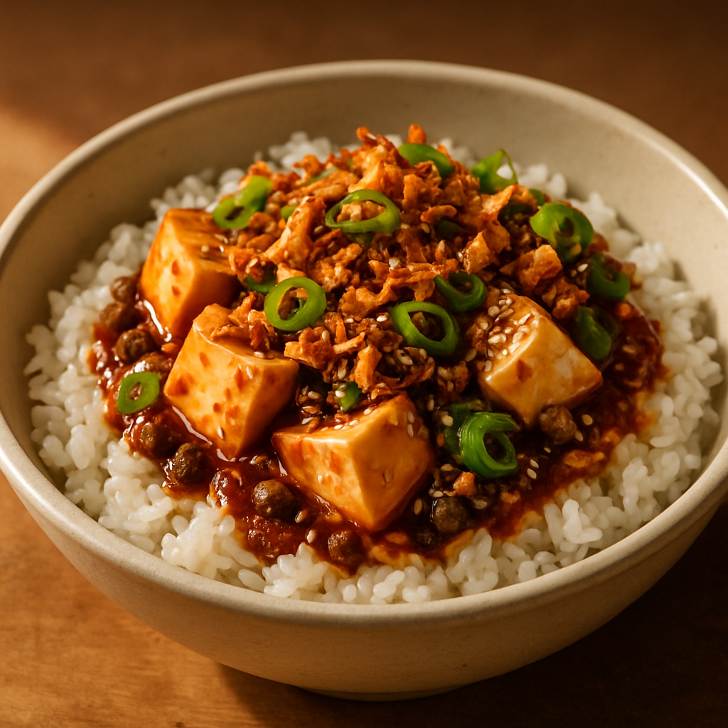 Vegetarian Mapo Tofu with Crispy Rice