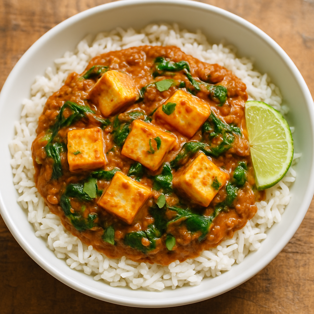 Chana Masala with Spinach and Paneer