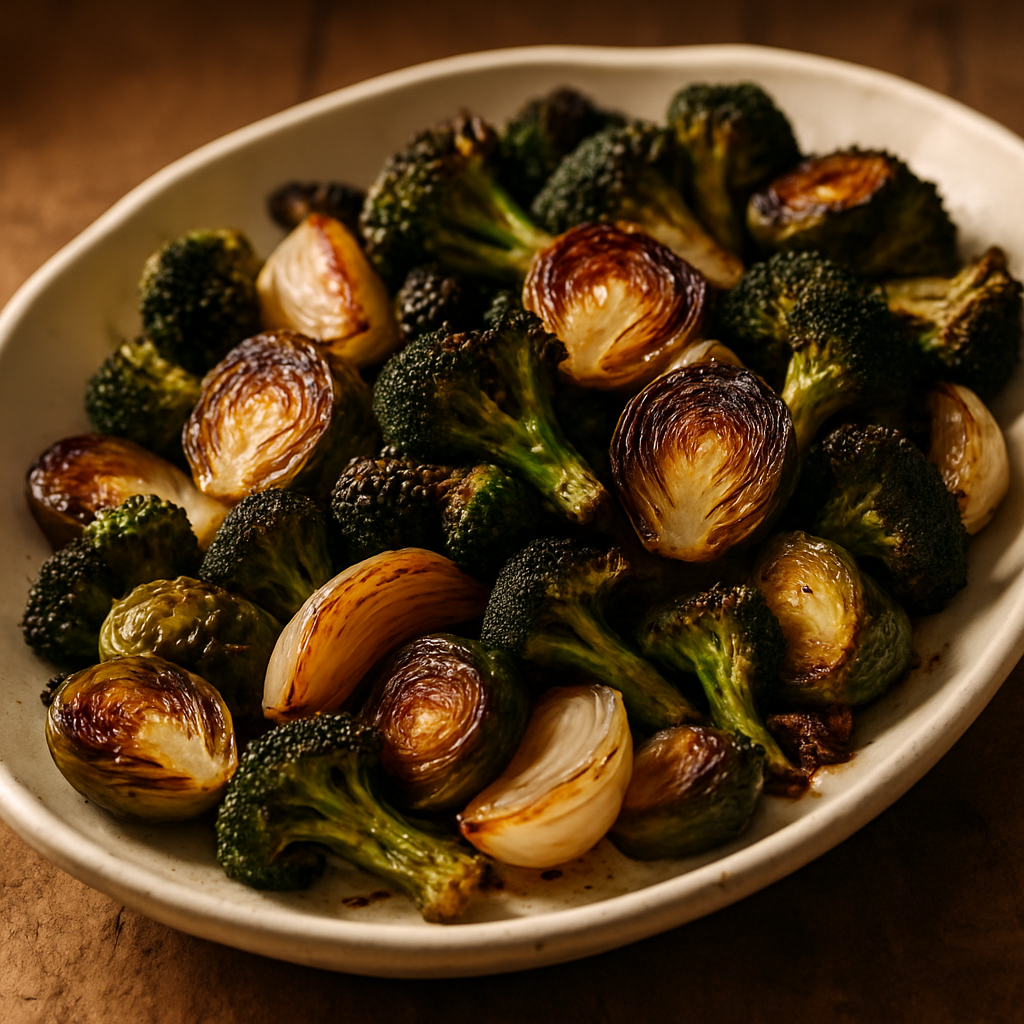 Crispy Roasted Rainbow Vegetables with Garlic and Herbs