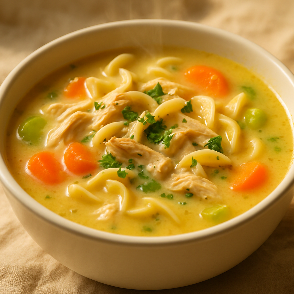 Classic Creamy Chicken Noodle Soup