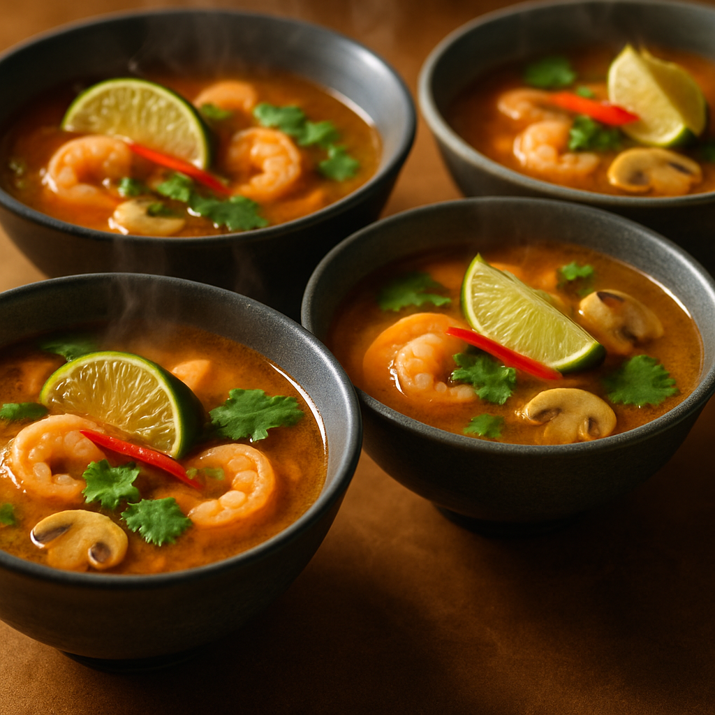 Thai Tom Yum Soup with Shrimp