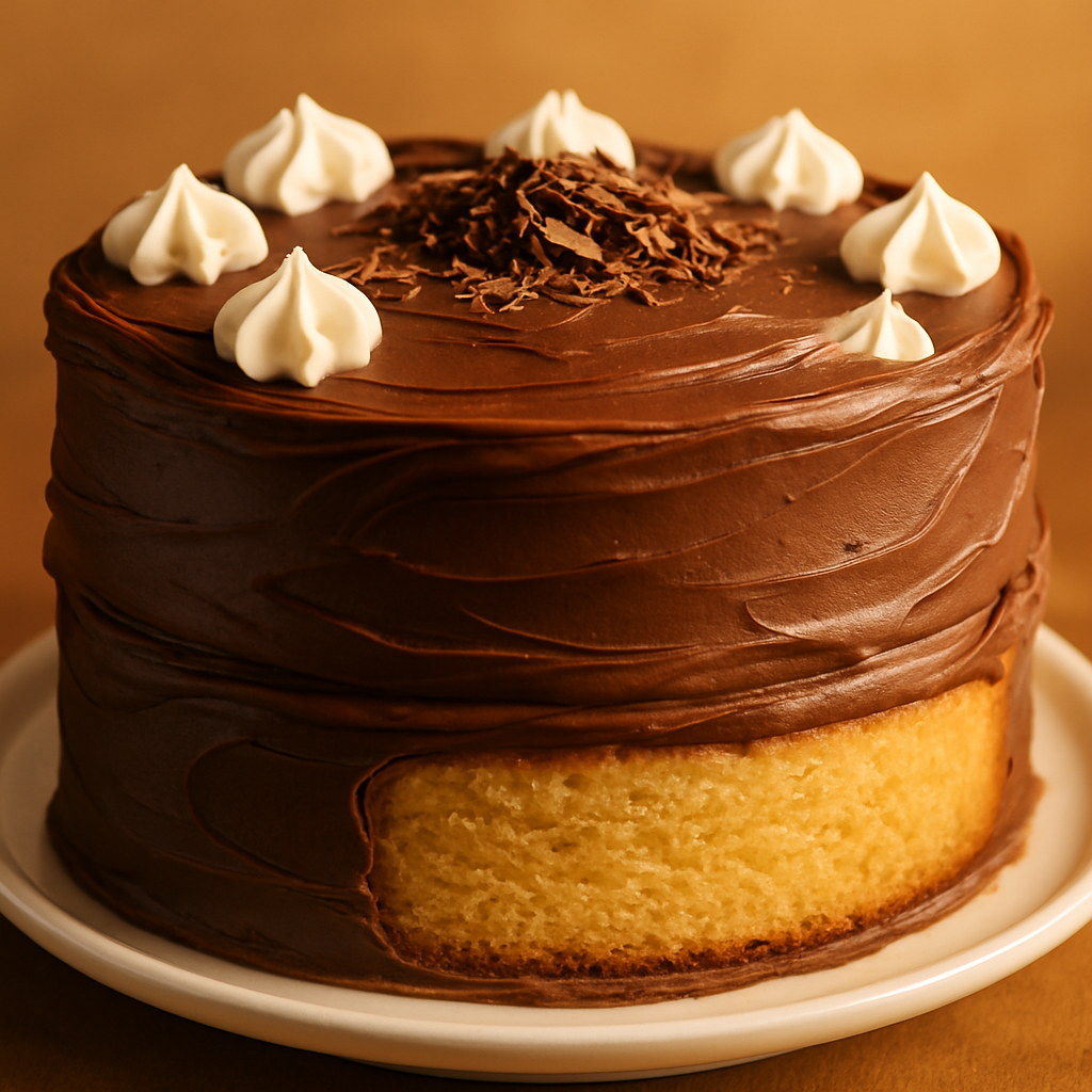 Classic Vanilla Layer Cake with Chocolate Frosting