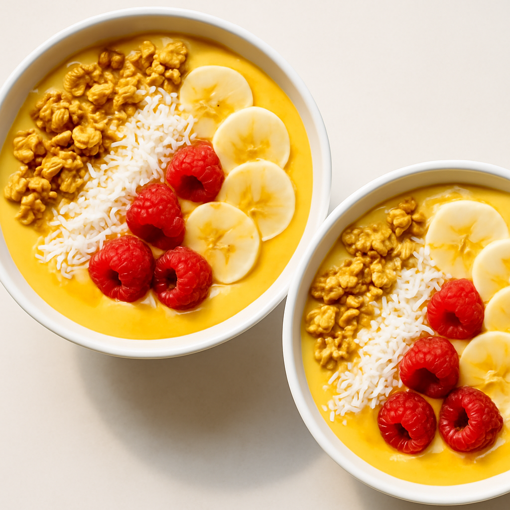 Tropical Mango-Pineapple Smoothie Bowl