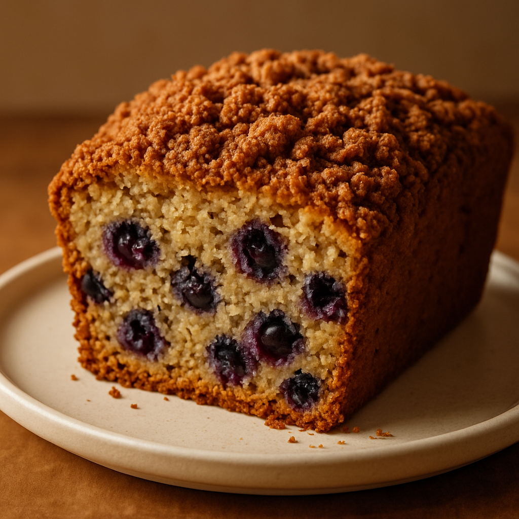 Blueberry Banana Bread with Streusel Topping