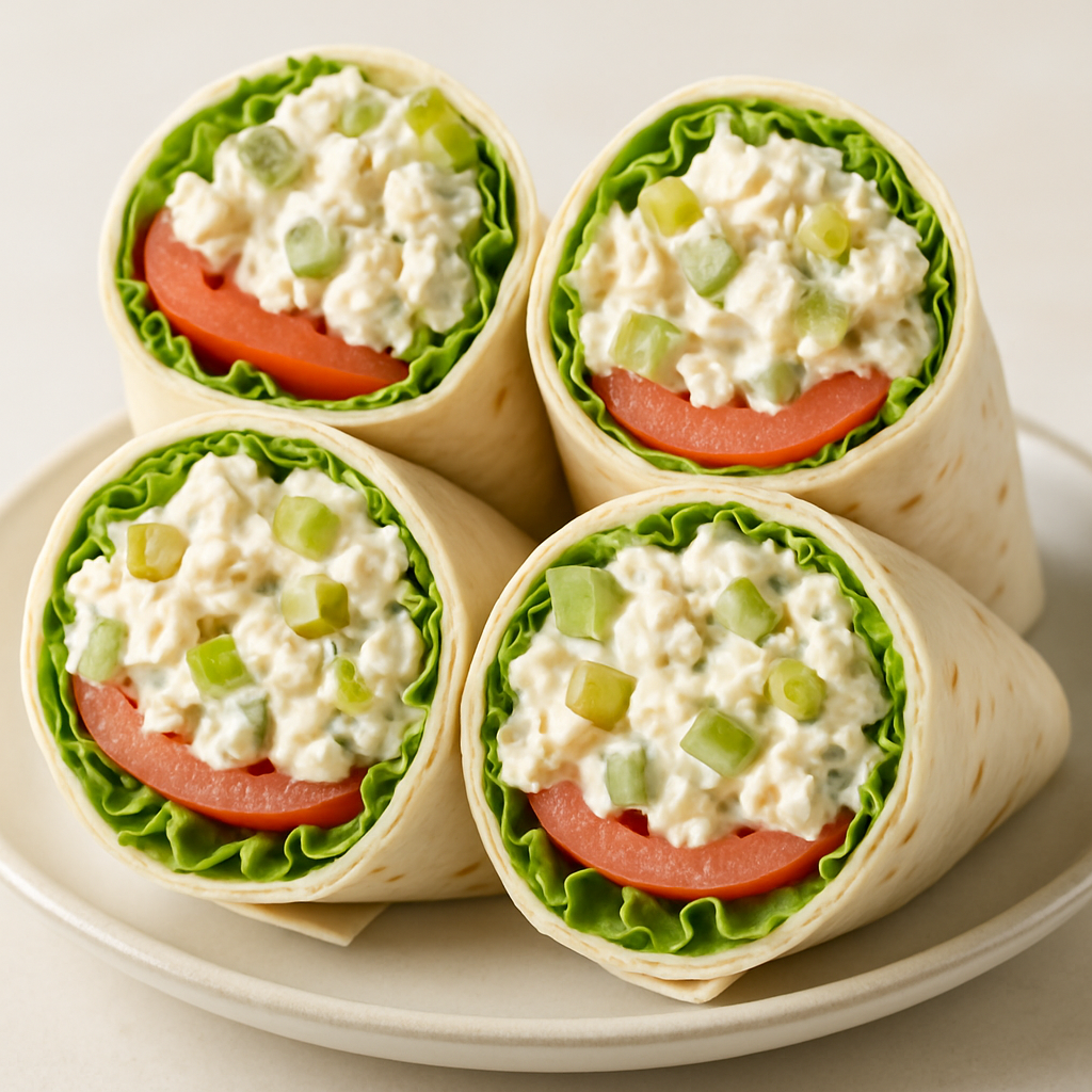 Creamy Dill Pickle Chicken Salad Wraps