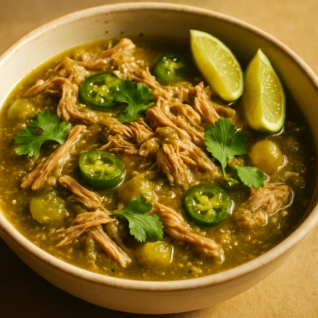 Slow-Cooker Pork Verde with Cilantro and Lime