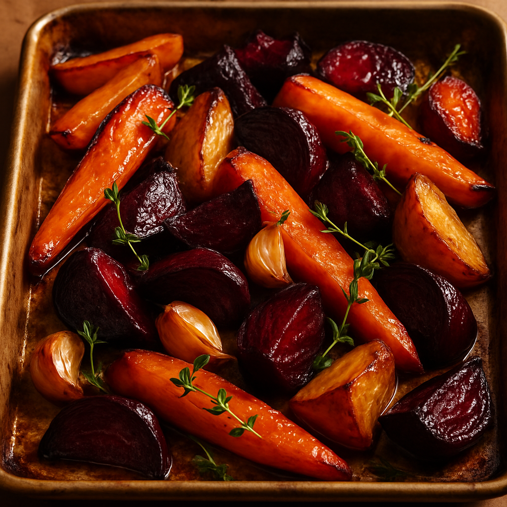 Herb-Roasted Root Vegetables with Crispy Garlic