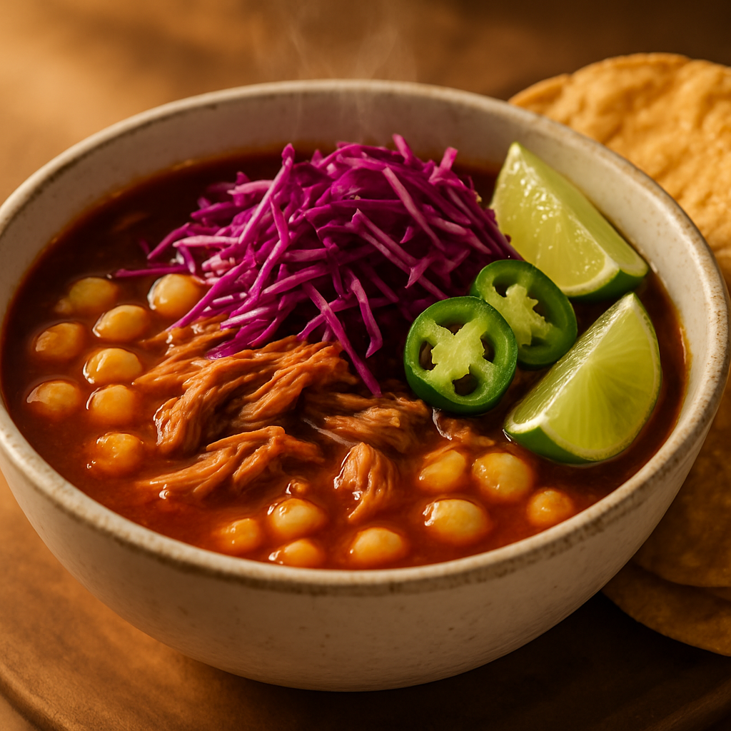Slow-Cooker Pozole Rojo with Hominy and Chile