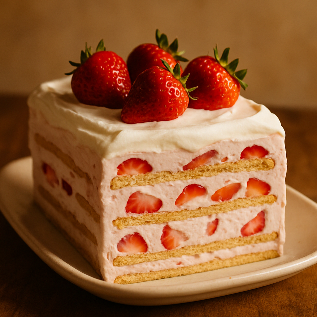 Strawberry Shortcake Icebox Cake