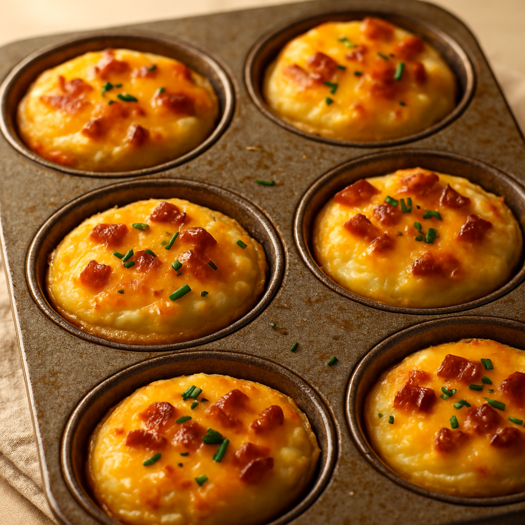 Baked Egg Cups with Bacon and Cheddar