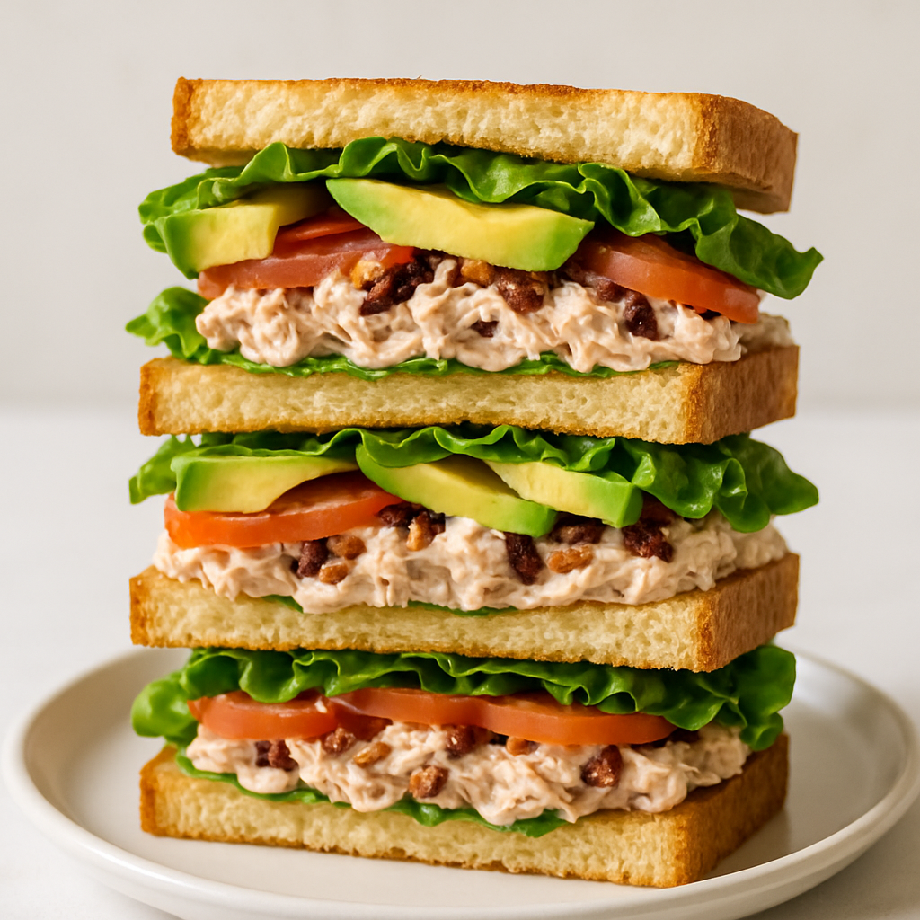 Crispy Bacon & Avocado Chicken Salad Sandwich