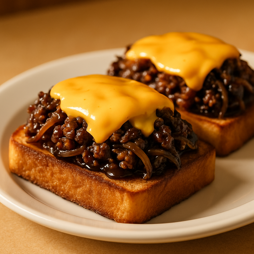 Beef and Caramelized Onion Skillet Sandwich