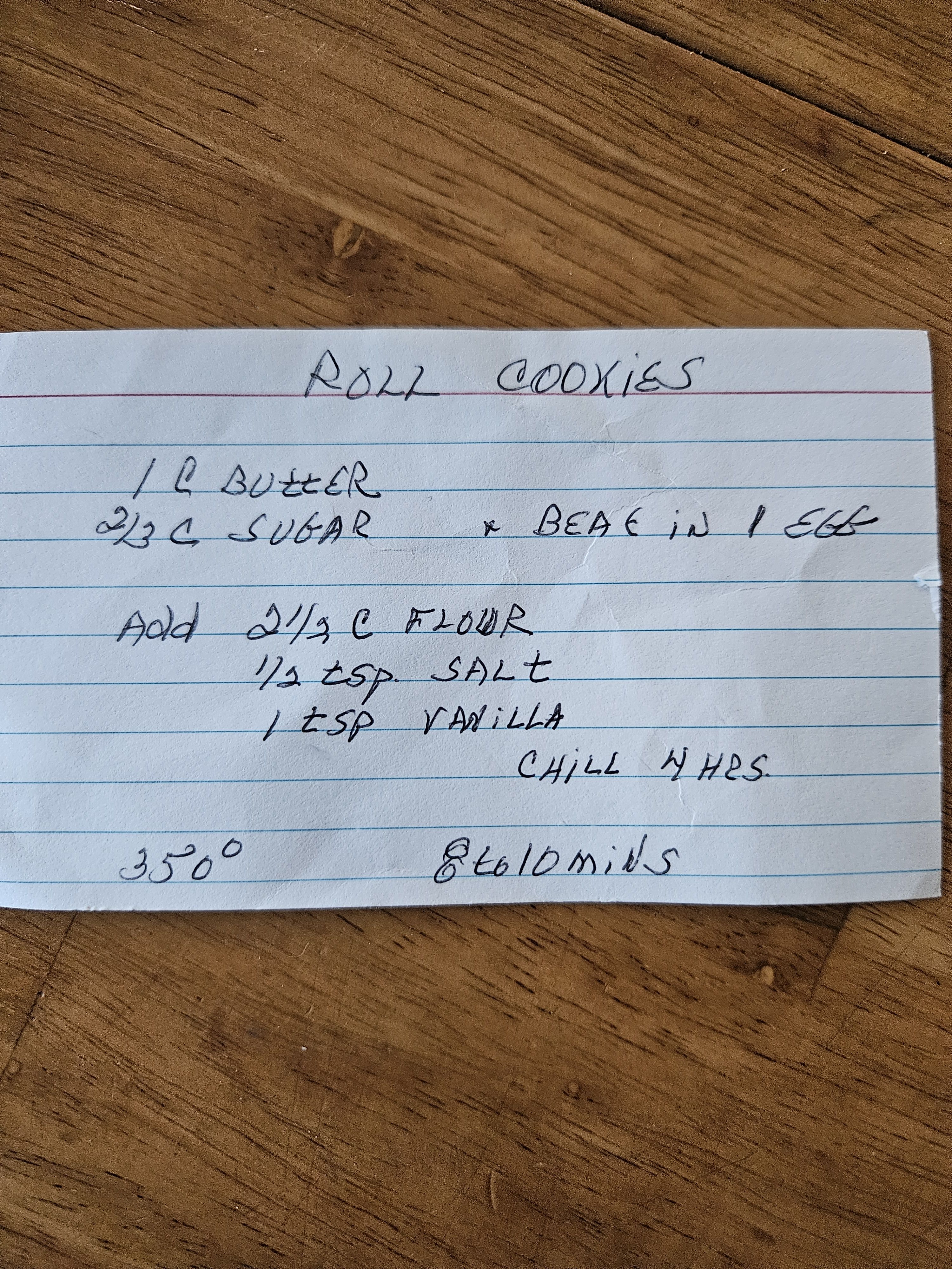 Connie's Roll Cookies