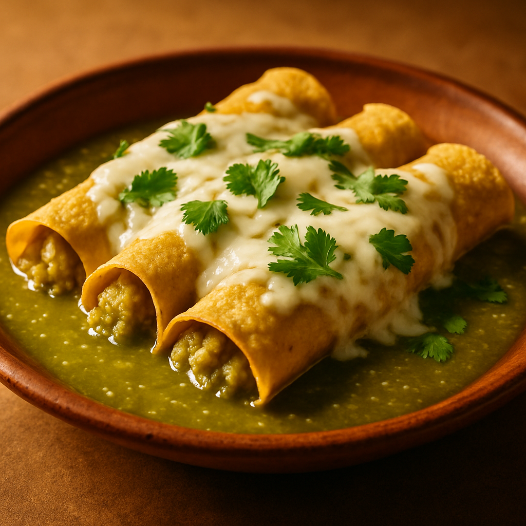 Skillet Beef Enchiladas Verdes
