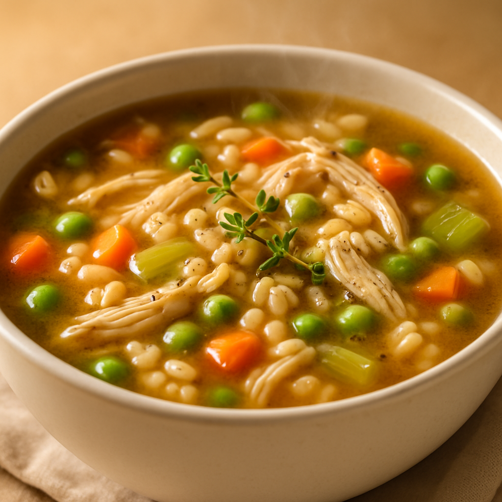 Rustic Chicken & Vegetable Barley Soup