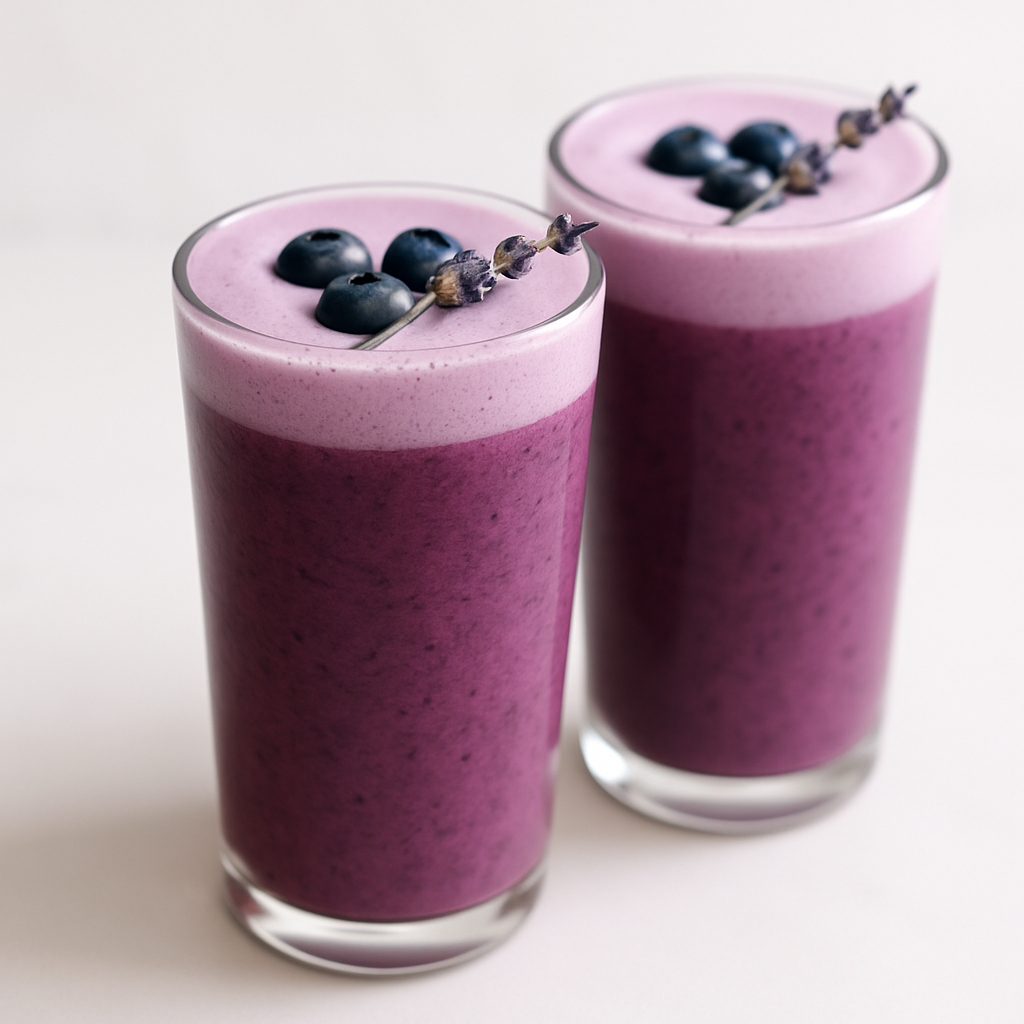 Blueberry-Lavender Oat Milk Smoothie