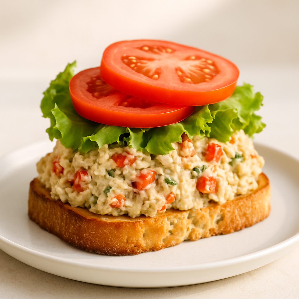 Sun-Dried Tomato & Basil Chicken Salad Sandwich