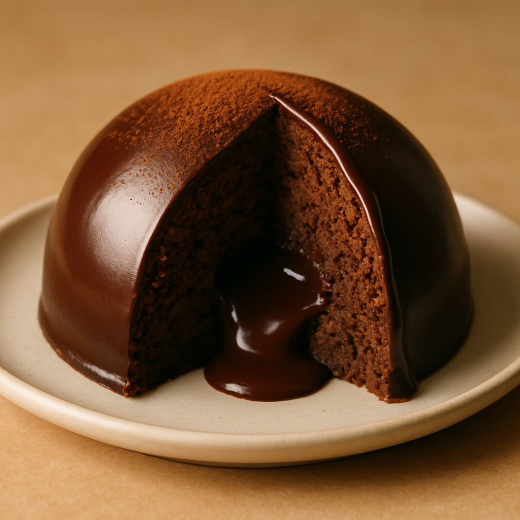 Flourless Chocolate Cake with Warm Ganache Center