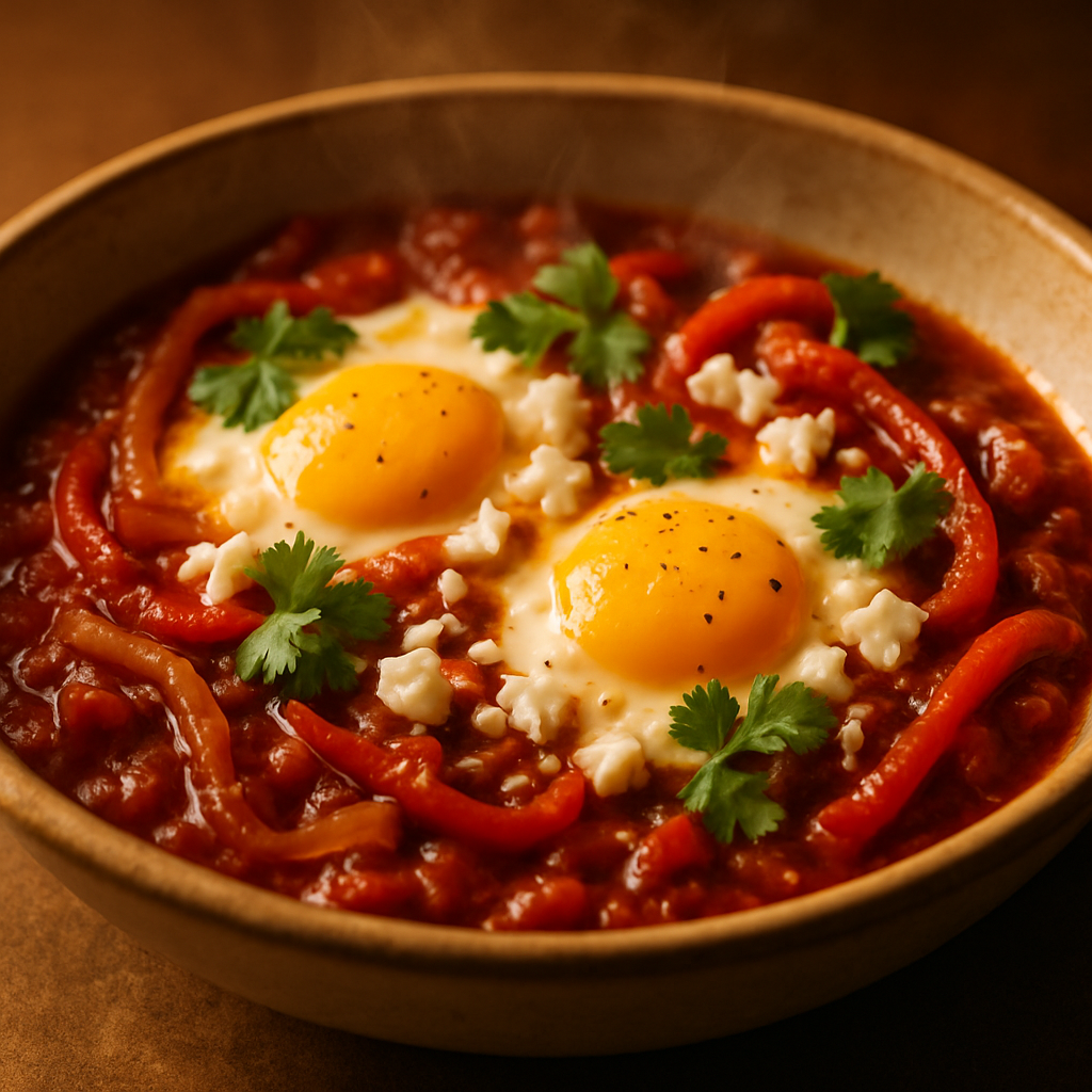 Shakshuka-Inspired Eggs in Spiced Tomato Sauce