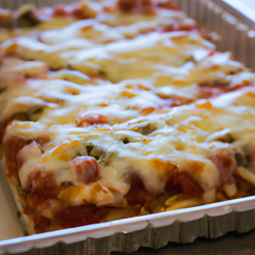 Classic School Cafeteria Thin Crust Square Pizza