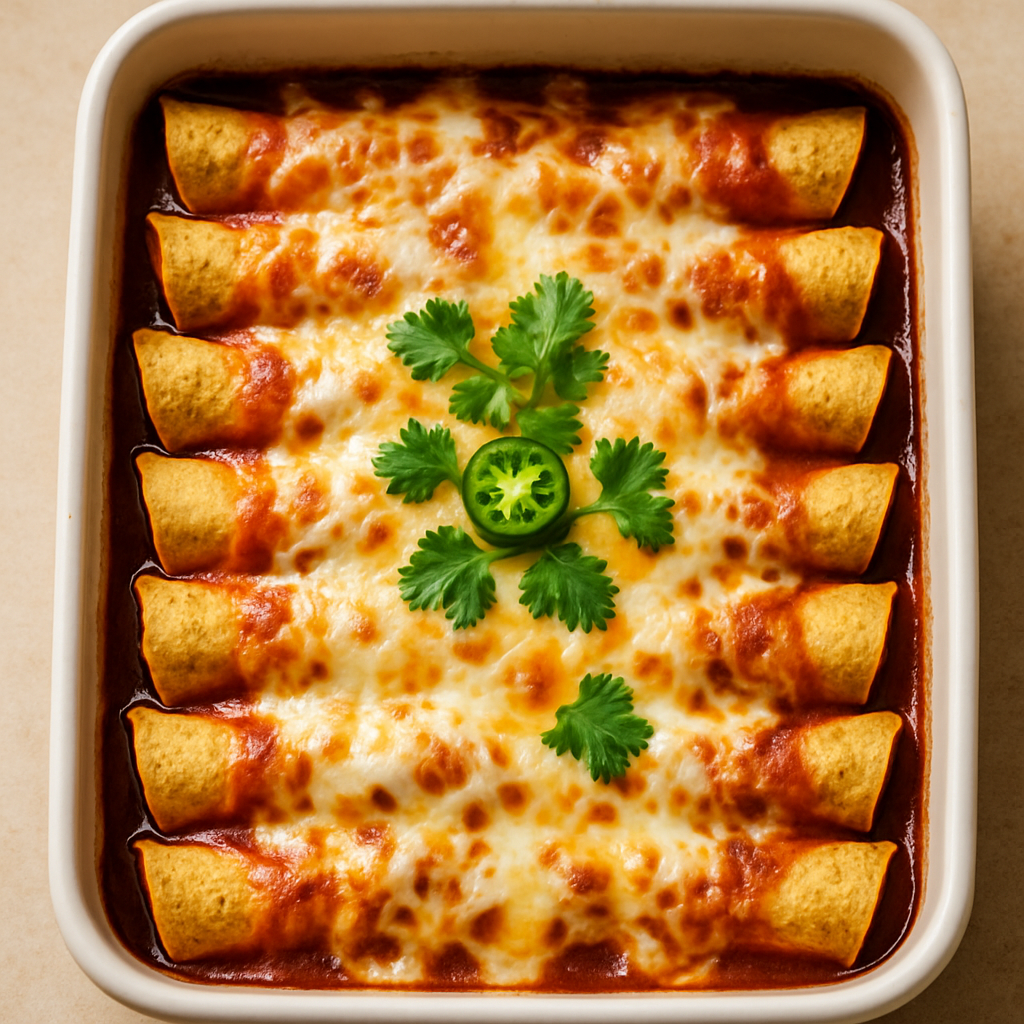 Mexican Beef Enchiladas with Cheese