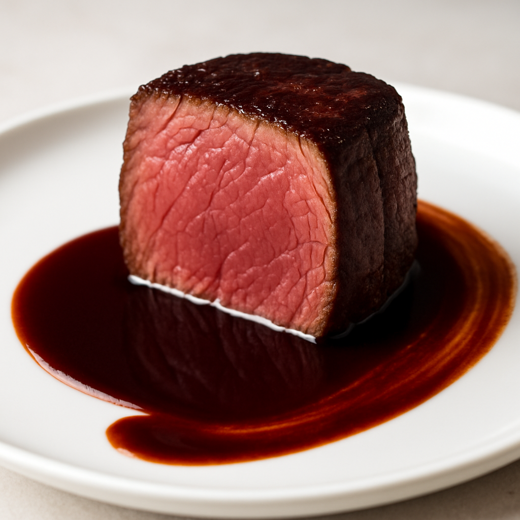 Nebraska Bison Beef Tenderloin Fillet with Red Wine Glace de Viande Sauce