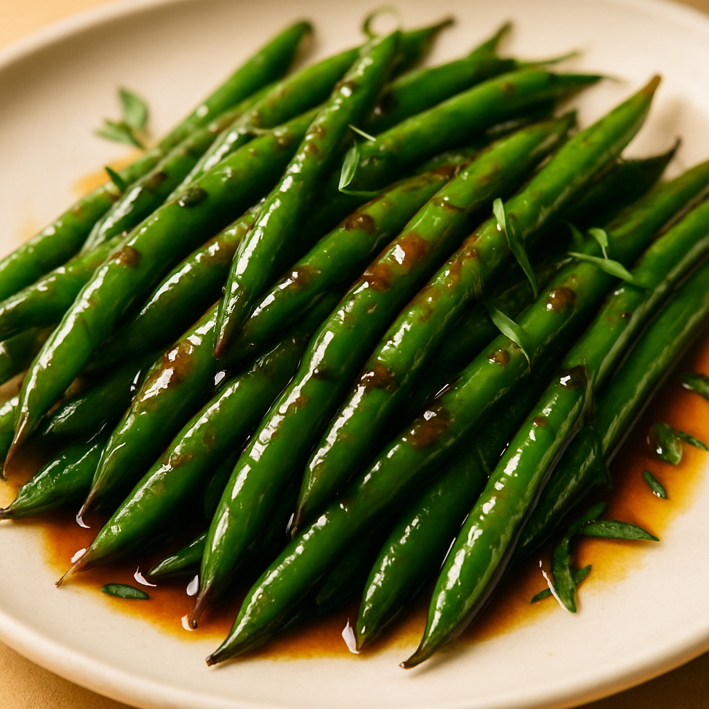 Green Beans with Tarragon and Balsamic Glaze