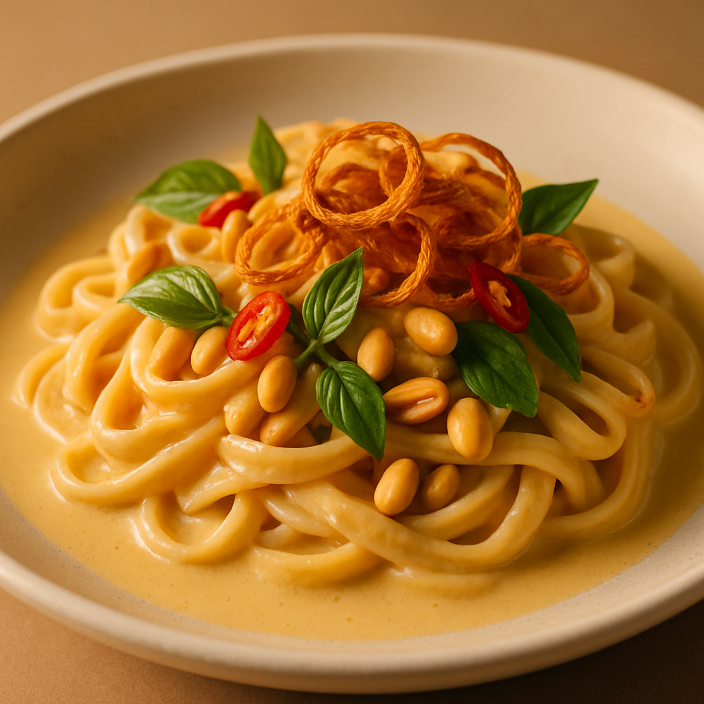 Thai-Inspired French Pasta with Coconut and Basil