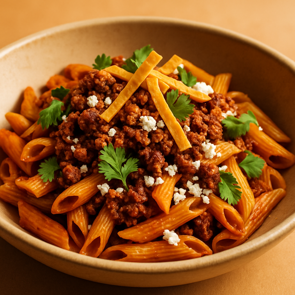 Tex-Mex Beef and Chorizo Pasta