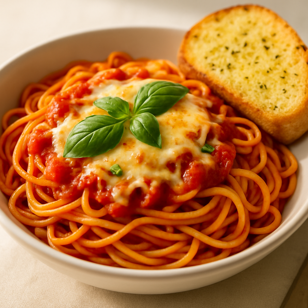Cheesy Tomato Pasta with Jarred Sauce