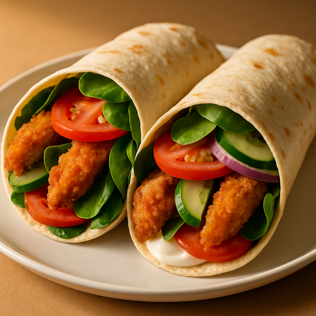 Chicken Schnitzel Wraps
