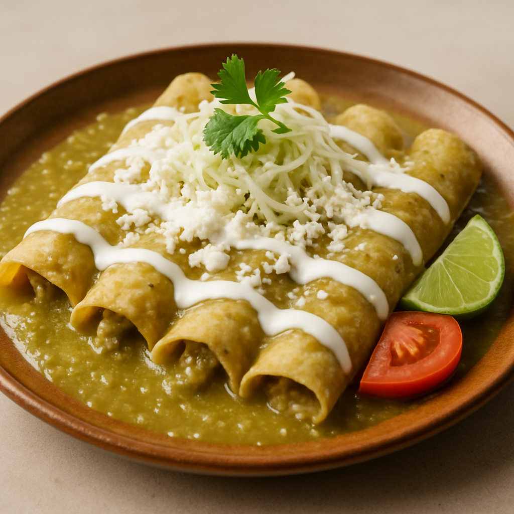 Authentic Mexican Enchiladas Verdes